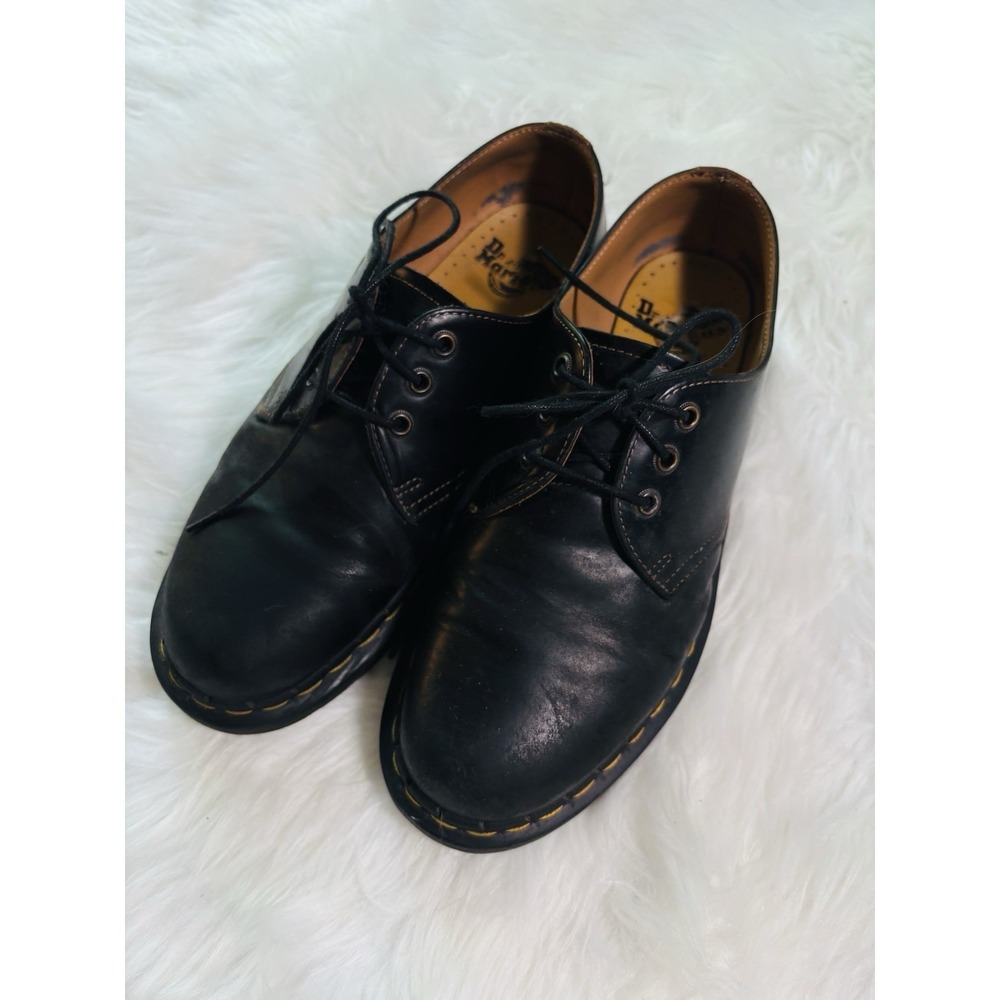 Men's Size 9 Dr. Martens 1461 3 Eye Leather Oxfords 11838002 BLACK SMOOTH